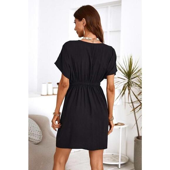 NWT Cupshe Zola Short Sleeve Print Pattern Dress - Size Medium - Picture 2 of 3